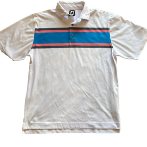 FootJoy Mens White Large Golf Polo Shirt